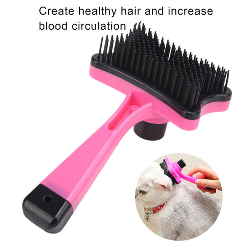 GLOGLOW Pet Grooming Brush, Self Cleaning Slicker Brush Short and Long Hair Shedding Brush for Dogs Cats Gently Removes Loose Undercoat(Rose Red) ...