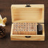 Wooden Rubber Stamps Set - 36 PCS Small Vintage Alphabet Letter Number Stamps Kit with Storage Box for Scrapbook,DIY Craft Card,Painting,Photo Alb...