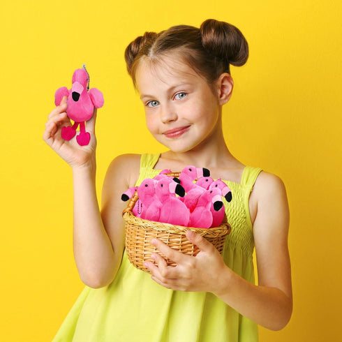 Skylety 6 Pieces Mini Flamingo Stuffed Animal Plush Toys 5 Inch Flamingo Party Favors Valentine Day Gift Pink Flamingo Hanging Ornaments Keychain ...