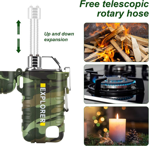 360 Flex Electric Lighter - USB Rechargeable Arc Lighter with Windproof Plasma Flame, Flexible Neck Grill Lighter, Waterproof Candle Lighter for A...