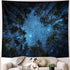 HOMKUMY Starry Wall Tapestry, 3D Printing Forest Starry Night Tapestry Star Tree Tapestry Psychedelic Indian Wall Hanging Tapestry for Home Decor ...