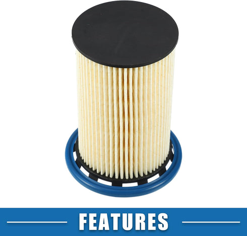 Engine Oil Filter No.7P6127177A with O Ring Oil Filter for Volkswagen Touareg 3.0L Plastic Paper Black...