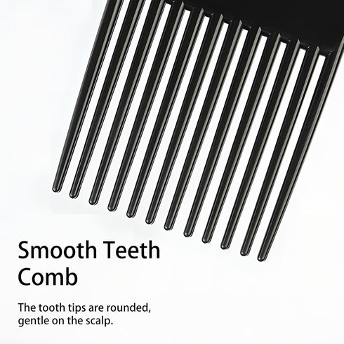 3pcs Wide Comb Black Barber Hair Wide-tooth Thick Head Hair Styling Smooth Lift Brush Brushes Combs, Pick Oil Accessories Plastic Molding Hairstyl...