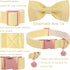 Yellow Dog Collar with Bow Tie, Comfortable Cotton Bowtie Collar with Metal Buckle for Extra Large Dogs, Bow Tie Dog Collar for Girl Boy Dogs, XL,...