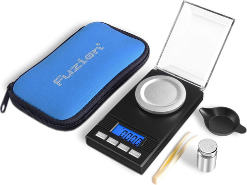 Fuzion Milligram Scale 50g/0.001g, Portable Jewelry Scale .001 Gram Accuracy, Mg Scale, Powder Scale, Microgram Scale, Milligram Scale for Powder ...