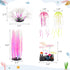 Lpraer 5 Pack Glow Aquarium Decorations Kelp Coral Mushroom Sun Flower Jellyfish Simulation Glow Plant Glowing Effect Silicone for Fish Tank Decor...