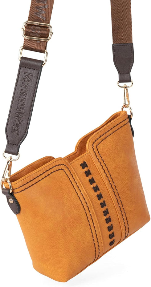 Montana West Small Crossbody Bags for Women Cross Body Purses Shoulder Handbags with Wide Guitar Strap...