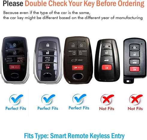 Compatible with Toyota Key Fob Cover with keychain,Key Shell Case for 2025 Camry 2021-2025 Venza,RAV4 Prime,Sienna, 2019-2025 Land Cruiser,Fortune...