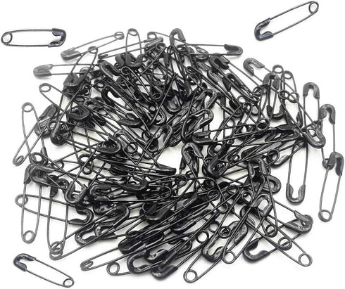 1,000Pcs Nickel-Plated Small Safety pins, 19mm Small Metal Sewing Clothing Accessories Decorative Fixed Safety pins (Black)...