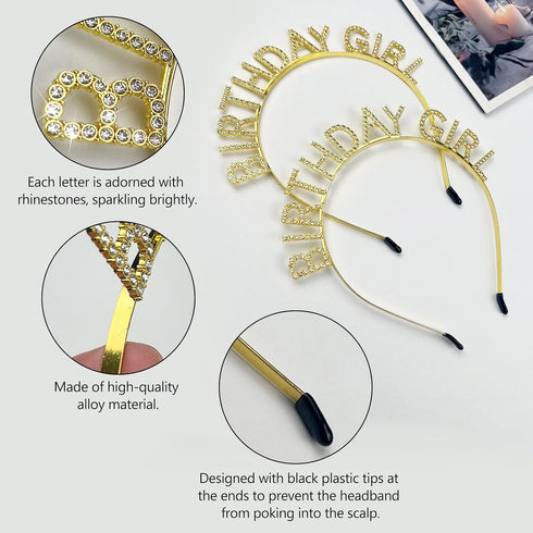 Celebratory Birthday Girl Tiara Headband for Ladies, Women, Girls, Moms, Daughters, Wives, Sisters, Aunts, Grandmothers, and Female Friends...