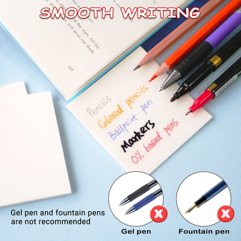 600 Sheet Transparent Sticky Notes, 3" x 3" Clear Sticky Notes Waterproof Self-Adhesive Translucent Sticky Notes pad for Books Annotation and Trac...