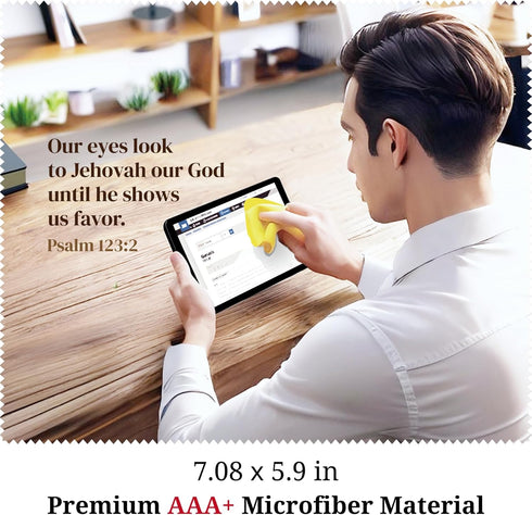 12 pcs Jehovah Witness Premium Microfiber Cleaning Cloths JW Convention Pioneer Gifts Idea Accessories Ministry Supplies for Jehovah's Witnesses J...