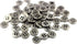 Bezelry 100 Pieces Mini Gray Silver Four Holes Metal Buttons. 8mm (5/16 inch)...