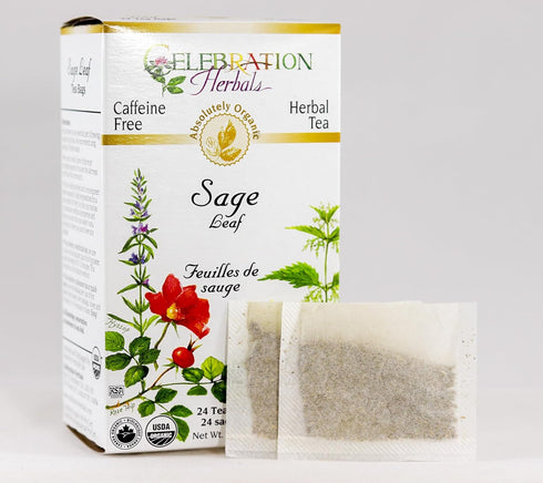 CELEBRATION HERBALS Sage Leaf Organic 24 Bag, 0.02 Pound...