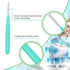 150 Pieces Interdental Brush Teeth Floss Tooth Cleaning Tool Toothpick Cleaner Dental Tooth Flossing Head Teeth Soft Dental Pick Refill Dental Flo...