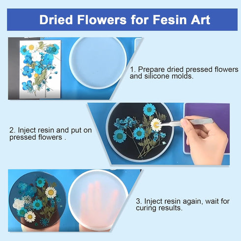 Dried Flowers Dried Flower Real Dried Pressed Flowers for Jewelry Candle Card Making DIY Resin Ornaments Nail Art Flowers Decorations...