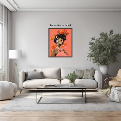 Posterizer 1 pcs-vintage African American woman-pink collage-Afro-American Art Collection-Abstract & Modern Art-Gift for Art Lovers-Gifts for Wome...