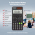 OSALO Scientific Calculator 401 Function 10+2 Digits Display Solar Battery Calculators Fraction Statistics Integral for Middle and High School Col...