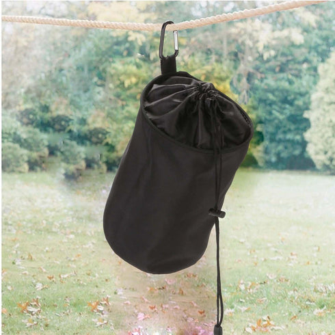 Clothespin Bag Hanging Clothesline Peg Organizer Storage Bags,Dust-proof (black)...