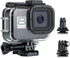 SOONSUN Waterproof Housing Case for GoPro Hero 8 Black, Built-in Dual Cold Shoe Slots and Includes 2 Clod Shoe Mount Adapters, 196 Ft Underwater P...