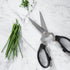 Messermeister 8-Inch Take-Apart Kitchen Scissors, Black - Includes Screwdriver, Nut Cracker, Jar Lid Opener/Gripper, Bottle Opener & Bone + Twig C...