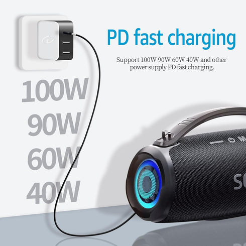 DSD TECH MagicConn USB Type C PD to DC Power Cable-9V...