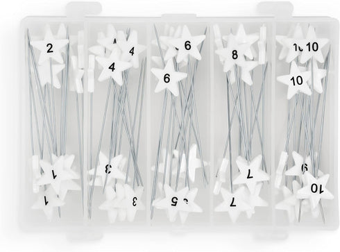 Dritz 3019 Flat Head Numbered and Directional Pins (115-Count) , White...