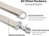 5FT Ultra-Durable Cotton Webbing Dog Leash | 60" Length Natural Cotton Strap with Strong All-Metal Hook | Soft & Skin Friendly, Lightweight, and C...