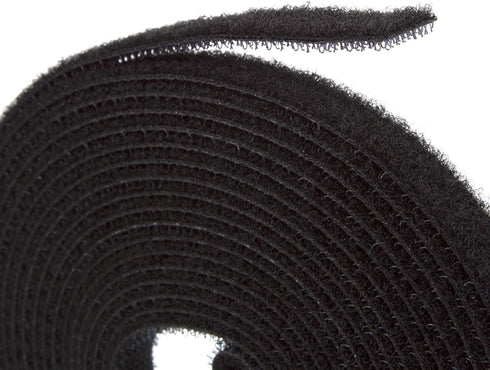 Fire Retardant Reusable Cable Ties Roll, Heat Resistant Ties, Cut to Length Roll, 1/2" Wide, 16 Feet Long - Black...