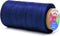 Mandala Crafts Blue Flat Waxed Thread for Leather Sewing - 197 Yds 210D 1mm Polyester Leather Thread String Waxed Cord for Leatherwork, Beading, B...