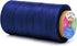 Mandala Crafts Blue Flat Waxed Thread for Leather Sewing - 197 Yds 210D 1mm Polyester Leather Thread String Waxed Cord for Leatherwork, Beading, B...
