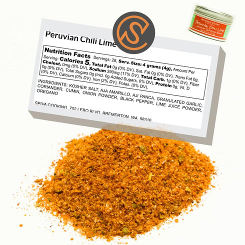 Spiva Cooking - Peruvian Chili Lime - Peruvian Seasoning - How to use: Chicken, Pork, Ground Beef, Seafood, Snacks, Tacos, Carne Asada, and more. ...
