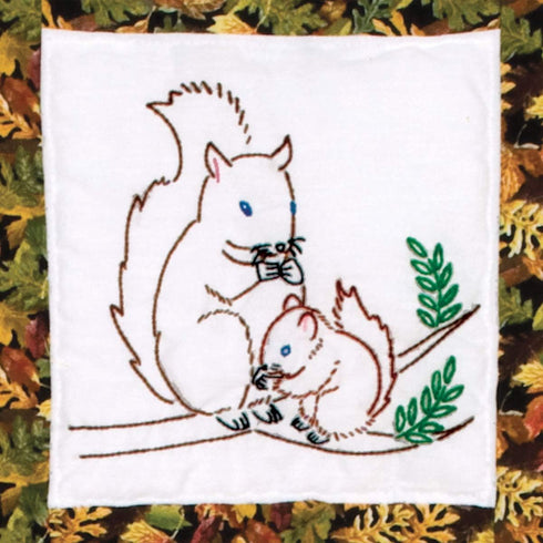 Jack Dempsey Needle Art Wilderness Animals Hand Embroidery, White...