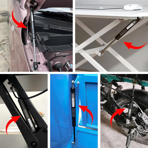 2PCs Universal Gas Charged Lift Supports Spring Struts Shocks Dampers Force 40 Lbs/178 N Per Prop, Force Per Set 80 Lbs/356 N, Extended Length 10 ...