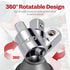 3PCS 360° Rotatable Bits Storage Set,1/4" 3/8" 1/2" Impact Power Drill Sockets Adapter Extension Sets,Universal Socket Wrench Adapter Set,Right An...