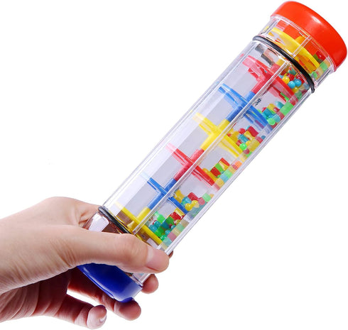 2 Pack Rainmaker Rain Stick Musical Instrument for Babies, Toddlers and Kids, 8 Inch Rainfall Rattle Tube Rainstick Shaker Toy...
