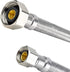Plumb Pak PP23802 Faucet Supply Tube, 3/8 X 1/2 In, Compression X Fip, 16 In L, Stainless Steel, 16 Inches...
