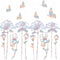 Shawula 30PCS Flower Window Clings - Anti-Collision Window Decals to Save Birds from Window Collisions,Non Adhesive Prismatic Vinyl Window Clings,...