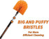 Cobweb Duster Head Brush // Big and Puffy Spider Web Brush for Outdoor & Indoor Web Cleaning // Twist-On Corner Duster Fits Standard Acme Threaded...