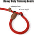 Mile High Life Slip Leads for Dogs | Heavy Duty Dog Training Leash | 5 Feet No Pull Slip Leashes w Leather Tip | Red Rope Lead for Dogs Outside...