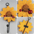 Notakia Creative Daisy Resin Wall Hooks Wall Mounted Art Flower Iron Hook Hand-Painted Hanging Coat/Hat/Key/Towel Hooks Home Decoration(Set of 4)...
