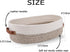 Woven Storage Basket for Toilet Tank Top,Farmhouse Home Decor Organizing Basket for Bathroom,Table and Counter 13"x5.9"x4" Apricot Stitching White...