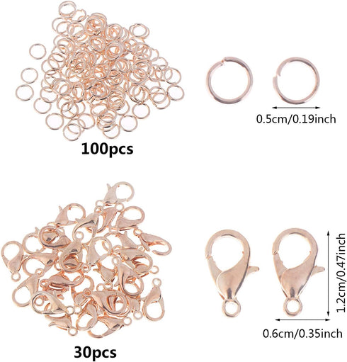 LOCOLO 39 Feet Necklace Chains Stainless Steel DIY Link Chain Necklaces with 30Pcs Lobster Clasps, and 100Pcs Jump Rings for Jewelry Making...