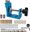 47PCS Aluminum Pocket Hole-Jig Kit Woodworking Inclined Hole Positioner for Woodworking Angle Drilling Holes...