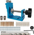 47PCS Aluminum Pocket Hole-Jig Kit Woodworking Inclined Hole Positioner for Woodworking Angle Drilling Holes...