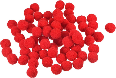 MECCANIXITY Pom Felt Balls Felting Fabric 1.5cm 15mm Red for Home Craft Project DIY Pack of 100...
