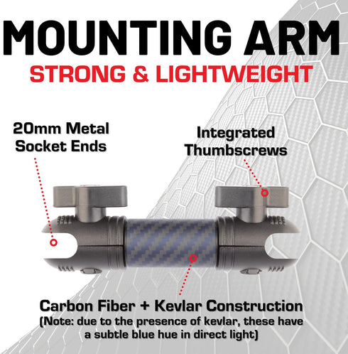 Bulletpoint Mounting Solutions Dash Mount 4.7" Arm Compatible with iPhone and Android Smartphones - Fits 20mm Attachment Ball...