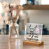 Inspirational Office Home Desk Decor,Trust the Magic of New Beginnings Motivational Sign Acrylic Plaque With Wooden Stand Sign Home Tabletop Offic...