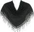 Triangle Scarf with Bobbin Lace Fringes for Women...