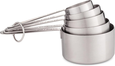 Stainless Steel Measuring Cups - 5 Piece Heavy Duty Measuring Cup Set with Storage Ring...